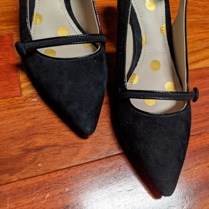 Black Suede Sling back heels